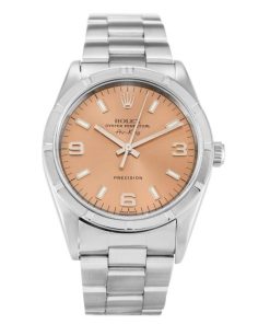 34 MM Steel Salmon Quarter Arabic Replica Rolex Air-King 14010M