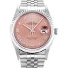 36 MM Steel & White Gold Pink Roman Numeral Replica Rolex Datejust 16234