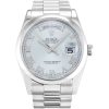 36 MM Platinum (President) Blue Roman Numeral Replica Rolex Day-Date 118206