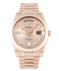 36 MM Rose Gold Rose Gold Diamond (Jubilee) Replica Rolex Day-Date 118235