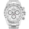 40 MM Steel White Baton Replica Rolex Daytona 116520-40 MM