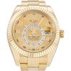 42 MM Yellow Gold Champagne Arabic Replica Rolex Sky-Dweller 326938