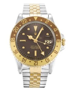 40 MM Steel & Yellow Gold Copper Baton Replica Rolex GMT Master 1675