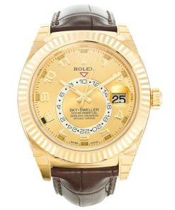 42 MM Gold Plated 316 Grade Stainless Steel Replica Rolex Sky-Dweller 326138