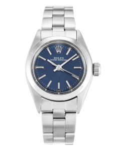 26 MM Steel (Oyster) Blue Baton Replica Rolex Lady Oyster Perpetual 6718