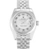 26 MM Steel & White Gold Silver Diamond Replica Rolex Datejust Lady 179174