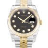 36 MM Steel & Yellow Gold Black Jubilee Diamond Replica Rolex Datejust 116233