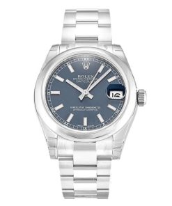 31 MM Steel (Oyster) Blue Baton Replica Rolex Datejust Lady 178240