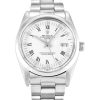 34 MM Steel (Oyster) White Roman Numeral Replica Rolex Oyster Perpetual Date 15000