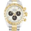 40 MM Steel & Yellow Gold White Arabic Replica Rolex Daytona 116523