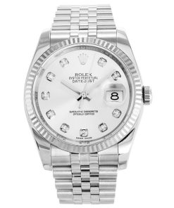 36 MM 316 Grade Stainless Steel Replica Rolex Datejust Diamond 116234