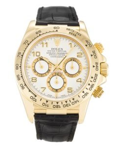 40 MM Yellow Gold White Arabic Replica Rolex Daytona 16518