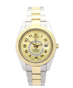 42 MM Yellow Gold (Oyster) Gold dial Replica Rolex Sky-Dweller 326938