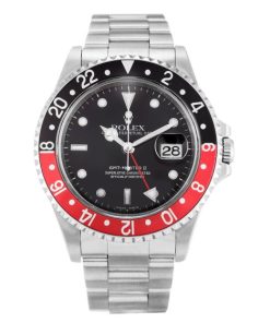 40 MM Steel (Oyster) Black Replica Rolex GMT Master II 16710