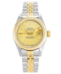 26 MM Gold Plated 316 Grade Stainless Steel Replica Rolex Datejust Ladies Two Tone 69173