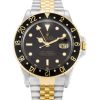 38 MM Steel & Yellow Gold Black Replica Rolex GMT Master 16753