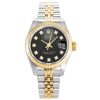 26 MM Gold Plated 316 Grade Stainless Steel Replica Rolex Datejust Black Diamonds 69173