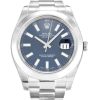 41 MM Steel (Oyster) Blue Baton Replica Rolex Datejust II 116300