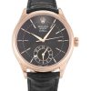 39 MM Mens Rose Gold Black Baton Replica Rolex Cellini 50525