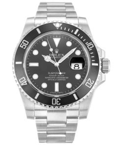 40 MM 316 Grade Stainless Steel Replica Rolex Submariner Black Dial 116610LN