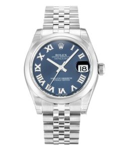 30 MM Steel Blue Roman Numeral Replica Rolex Datejust Lady 178240