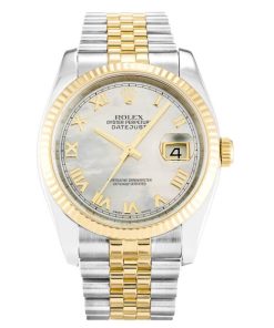 36 MM Mens Steel & Yellow Gold Rplica Rolex Datejust 116233