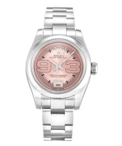 26 MM Steel Salmon Maxi Replica Rolex Lady Oyster Perpetual 176200