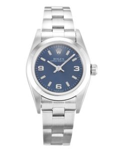 24 MM Steel Blue Quarter Arabic Replica Rolex Lady Oyster Perpetual 76080