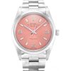 34 MM Steel Pink Quarter Arabic Replica Rolex Air-King 14000