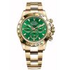 40 MM 316 Grade Stainless Steel, Gold Plated Green Replica Rolex Daytona Green 116508