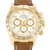 40 MM Crocodile Brown White Arabic Replica Rolex Daytona 16518