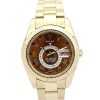 42 MM Yellow Gold (Oyster) Brown dial Replica Rolex Sky-Dweller 326938