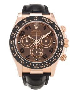 40 MM Rose Gold Chocolate Arabic Replica Rolex Daytona 116515 LN