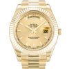 41 MM Yellow Gold Champagne Baton Replica Rolex Day-Date II 218238