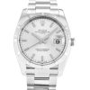 34 MM Steel (Oyster) Silver Baton Replica Rolex Oyster Perpetual Date 115210