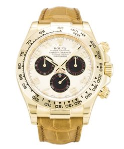 40 MM Yellow Gold White Arabic Replica Rolex Daytona 116518