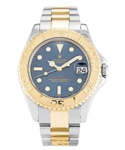 35 MM Steel & Yellow Gold Blue Replica Rolex Yacht-Master 168623