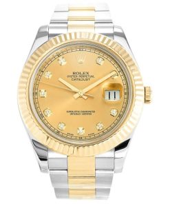 41 MM Gold Plated 316 Grade Stainless Steel Replica Rolex Datejust II Diamond 116333