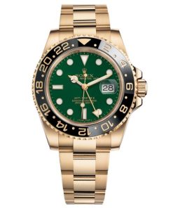 40 MM 316 Grade Stainless Steel, Gold Plated Replica Rolex GMT Master II 116718GSO