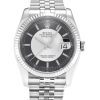 36 MM Steel & White Gold Black & Silver Baton Replica Rolex Datejust 116234