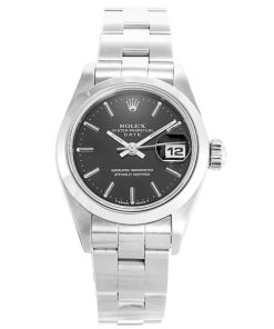 26 MM 316 Grade Stainless Steel Replica Rolex Datejust Black Dial Ladies 69160