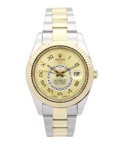 42 MM Yellow Gold (Oyster) Gold dial Replica Rolex Sky-Dweller 326938