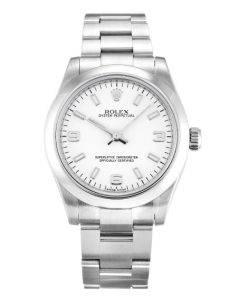 31 MM Steel (Oyster) White Quarter Arabic Replica Rolex Lady Oyster Perpetual 177200