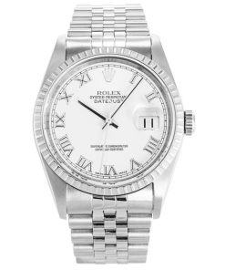 36 MM 316 Grade Stainless Steel White Replica Rolex Datejust White 16220