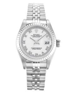 25 MM Steel & White Gold Replica Rolex Datejust Lady 79174